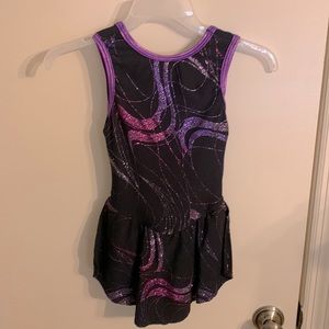 Purple sparkly ice skating dress girl’s size large